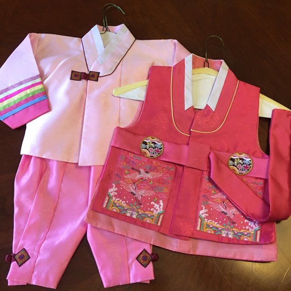 Other - A Korean baby boy traditional dress pink